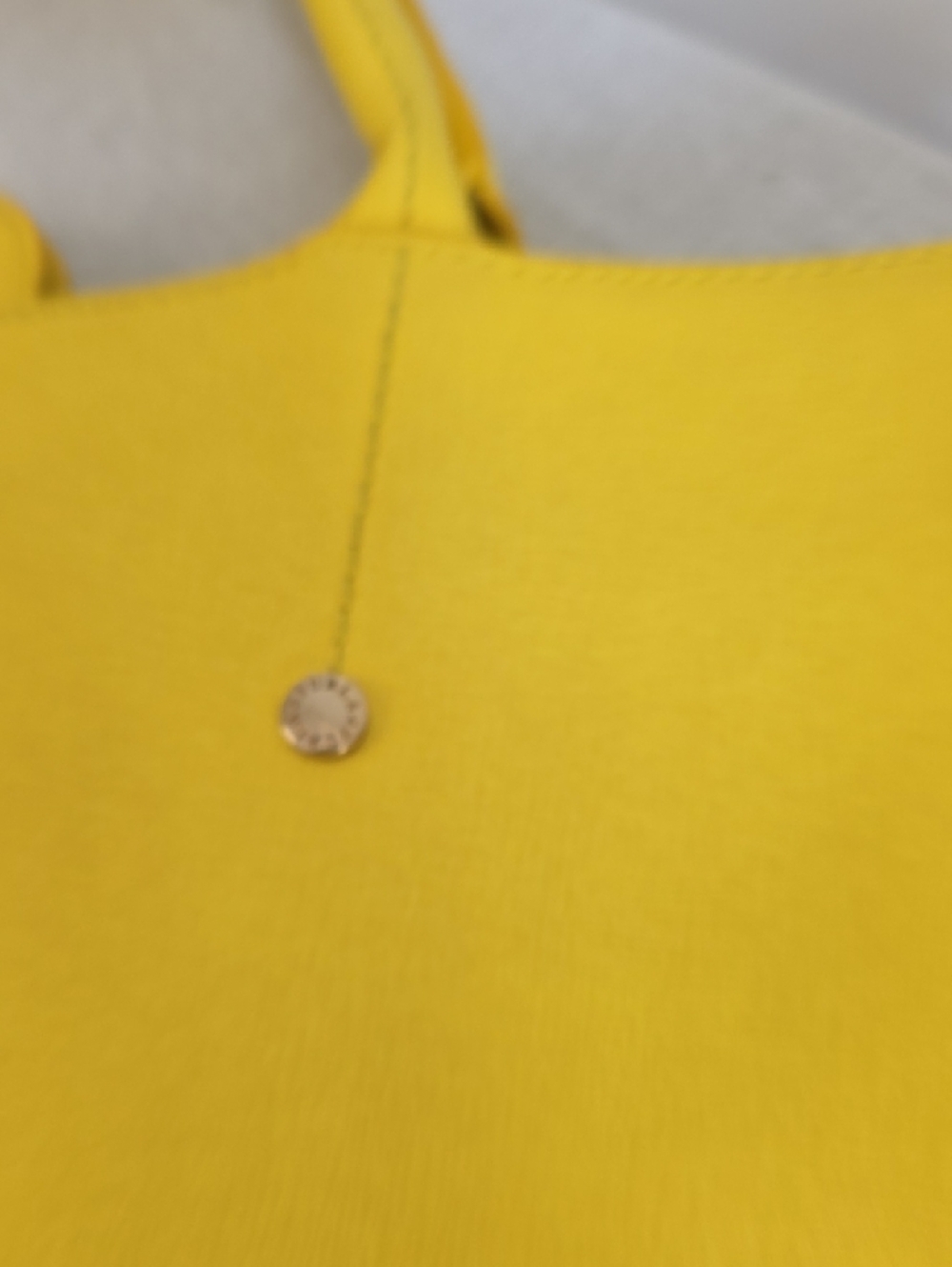 Furla Alissa Leather Tote in Sunny Yellow - Picture 10 of 11